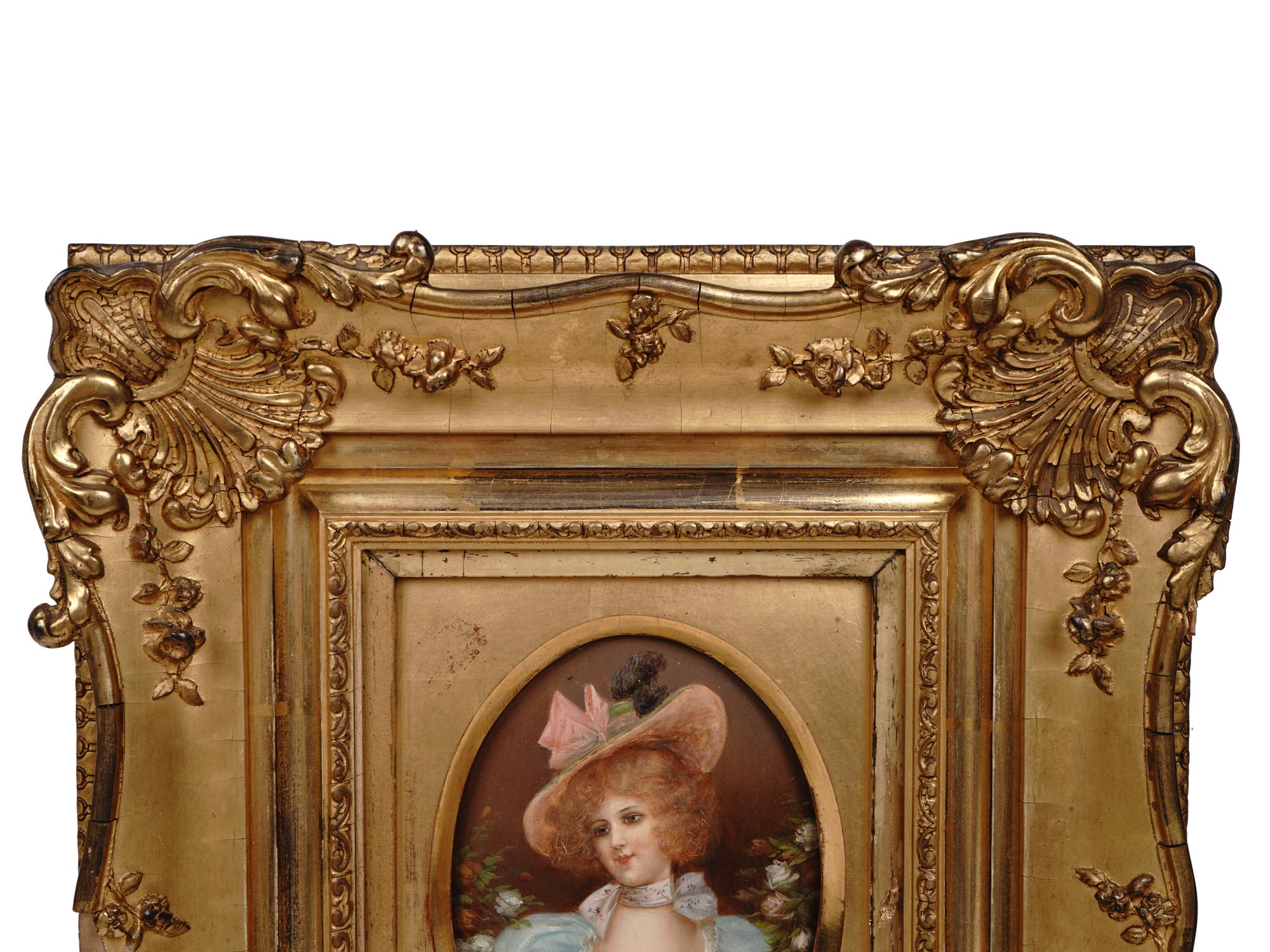 ANTIQUE FRENCH OIL PAINTING BY ADOLPHE MILLOT PIC-4